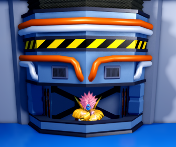 By talking to  by the counter, G's can be spent unlocking units or evolution items.