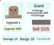 Giant Upgrade 1 Card