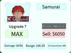 Samurai (Himura Kenshin)  Roblox: All Star Tower Defense Wiki