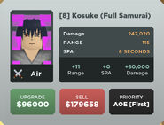 Kosuke (Full Samurai) Upgrade 8 Card