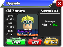 Zaruto (GRR VI) - 6-Tailed V2 Kyuubi Naruto, Roblox: All Star Tower Defense  Wiki