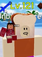 The unit on a shoulder