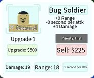 Bug Soldier Upgrade 1 Card