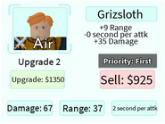 Grizsloth Upgrade 2 Card