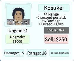 Kosuke (Rogue) - Sasuke (Taka)  Roblox: All Star Tower Defense