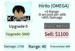 Hirito (OMEGA) - Kirito (God Mode), Roblox: All Star Tower Defense Wiki