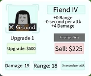 Fiend IV Upgrade 1 Card