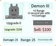 Demon III Base Upgrade Card