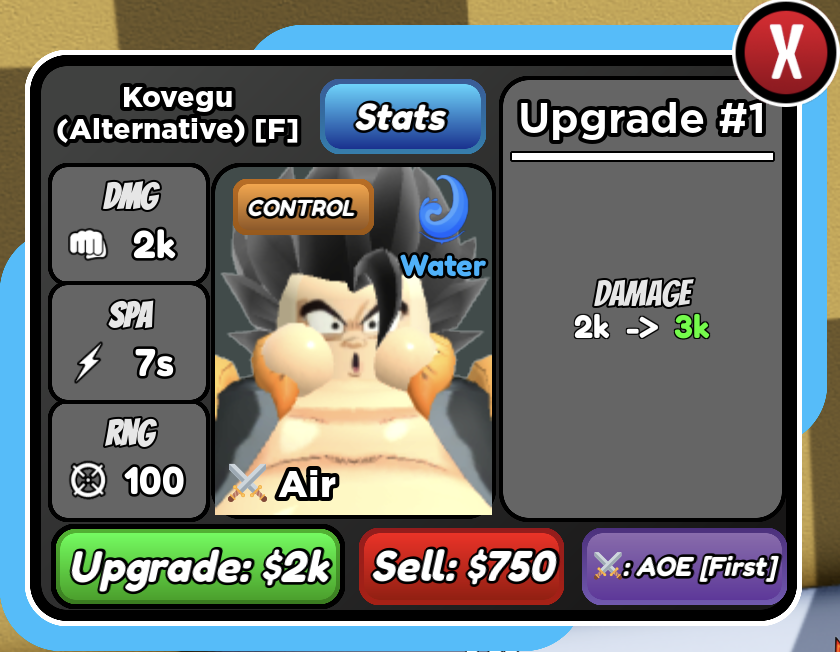 Kosuke (adult)  Trade Roblox All Star Tower Defense (ASTD) Items