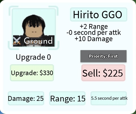 Hirito (GGO) - Kirito | Roblox: All Star Tower Defense Wiki | Fandom