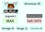 Arruncur III Upgrade 2 Card