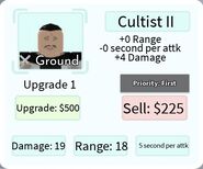 Cultist II Upgrade 1 Card