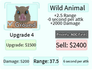 Wild Animal Upgrade 4 Card