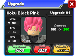 Koku Black Pink (Rosé Goku Black), Roblox: All Star Tower Defense Wiki