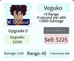 Baby Vegu (Baby Vegeta), Roblox: All Star Tower Defense Wiki