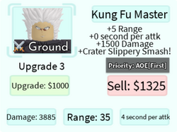 Kung Fu Master (Garou), Roblox: All Star Tower Defense Wiki