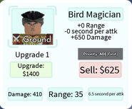 Bird Magician Upgrade 1 Card
