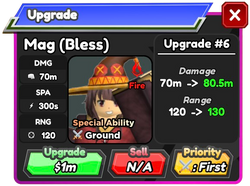 Mag (Bless) - Megumin, Roblox: All Star Tower Defense Wiki