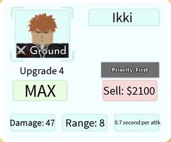 Ikki (Ichigo), Roblox: All Star Tower Defense Wiki