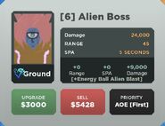 Alien Boss Upgrade 6 Card