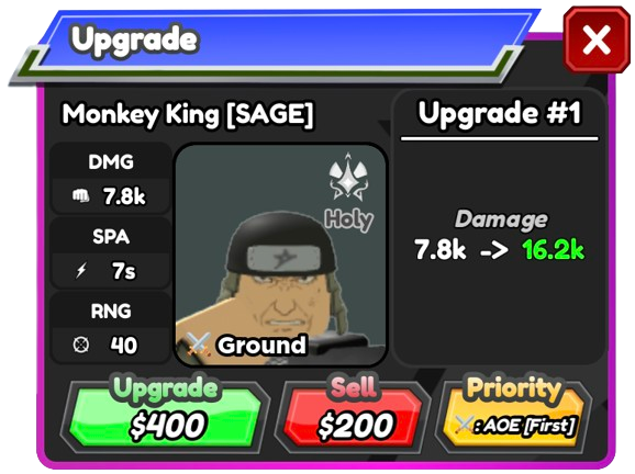 Monkey King [SAGE] (Hiruzen Sarutobi) | Roblox: All Star Tower Defense