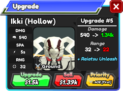 6R☆/6☆/5☆ Ichigo Kurosaki - Hollowfied version - Power - 1037