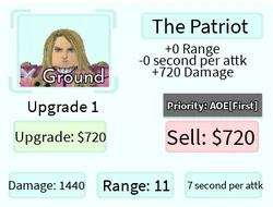 The Patriot Funny Valentine Roblox All Star Tower Defense Wiki Fandom