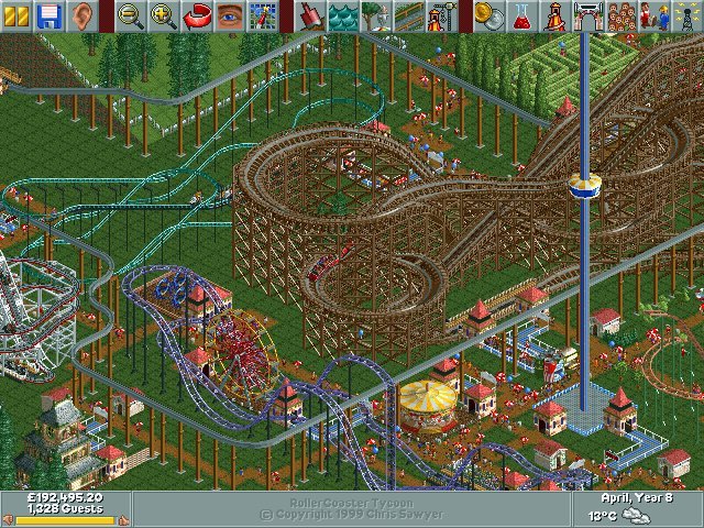 play rollercoaster tycoon deluxe in full screen?