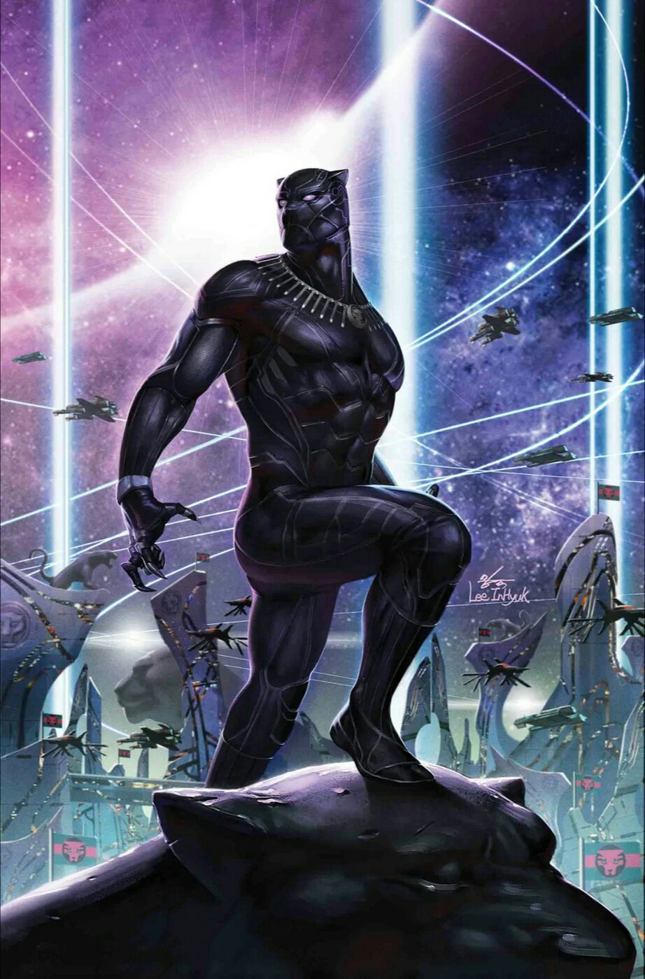 T'Challa Black Panther Wakanda Jaguar Puma Africa Comic Hero Marvel Fine  Art