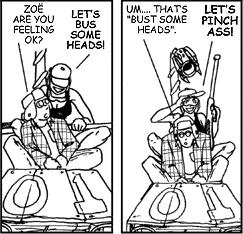 Whatever they're about to do, she's burned up for it.