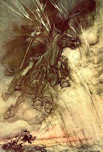 Odin riding Sleipnir