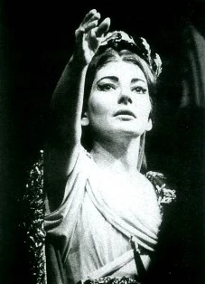 Opera legend Maria Callas in the supreme diva role, Norma