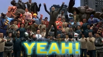 And every one around Henry Freeman said YEAH! and grabbed laser guns and rocks.