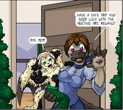 Cindy (Right) holding Abel