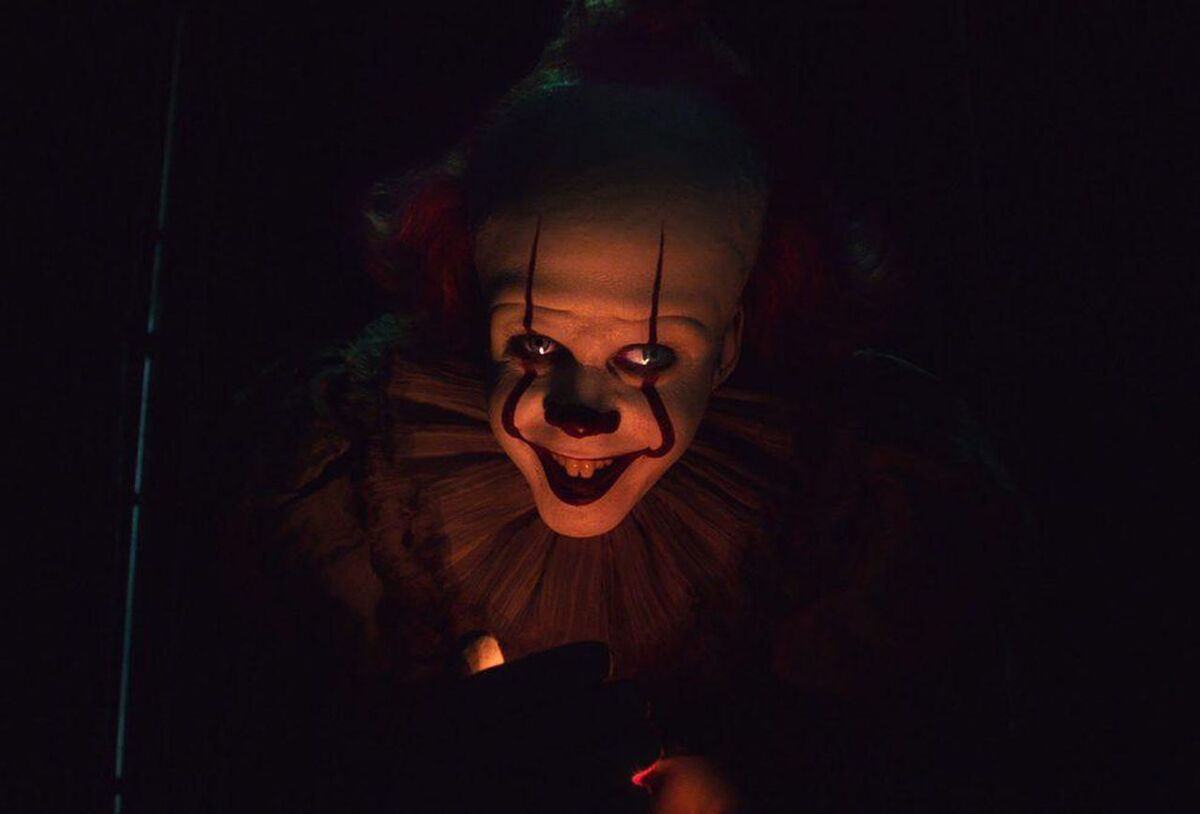 scary clown in closet