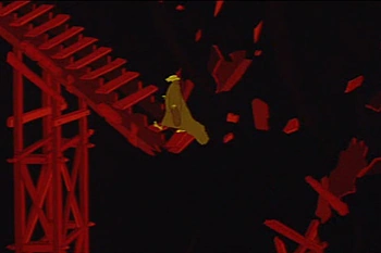 I don't think you noticed, but those stairs you were walking on just exploded..
