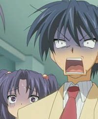 serious shocked anime face