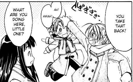 That's her new teacher she's manhandling.