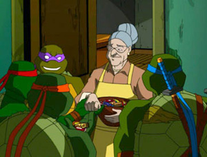 "Halloween in . ... A day when you fit in with everyone else... when even a teenage mutant ninja turtle can walk around in the open
