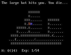 Typical graphics and gameplay of roguelikes.