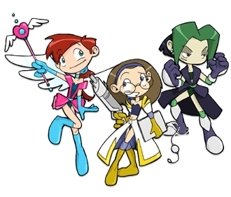 From left to right: The one who fires off glorious magic spells, the one who builds the best gadgets, and the one who punches things real hard.