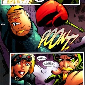 Green Arrow's infamous boxing glove arrows