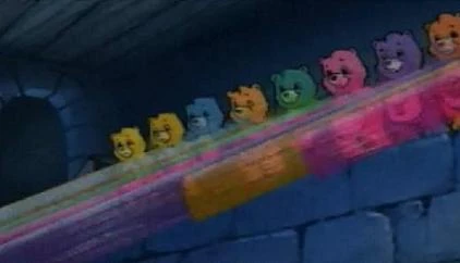 The . In rainbow form.