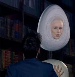 Donating your face for use as a library information terminal. It's like donating a park bench, except .