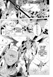 Because you beat up my men "for no reason," little Mumuru, I demand your hand in marriage as compensation