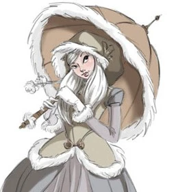 Winter princess parasol 2809