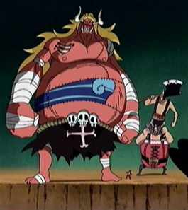 The guys on the right aren't regular-sized humans; the tiny speck on the bottom is.