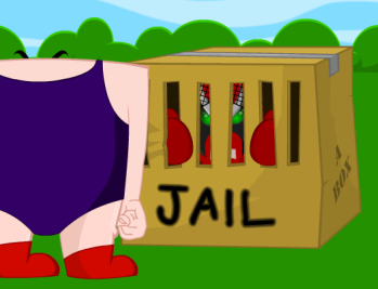 Strong Bad jail