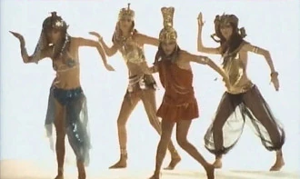 They walk the line like Egyptians.