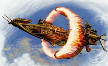 Like an airliner, but with  instead of thrusters.